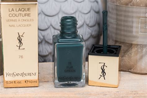 yves saint laurent la laque couture n 76 fur green|la laque couture.